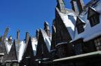 A vila nevada do Harry Potter, no parque da Universal, em Orlando, na Flórida - Estados Unidos